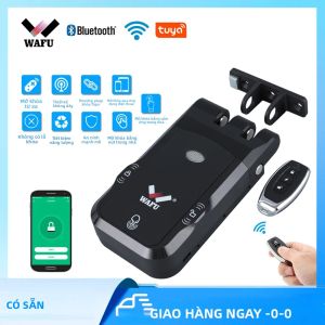 WAFU Tuya Khóa Cửa Thông Minh Điện Tử Kỹ Thuật Số Điều Khiển Từ Xa An Ninh Gia Đình Khóa Chốt Cảm Ứng Vô Hình Cho Nhà Thông Minh