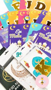 Pinky Bee Dekorasi Lebaran Ramadhan Emas Eid Mubarak Bunting Flag 72220100