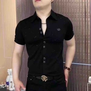 Kawadu | Luxury Stylish Meteor Iron-on Diamond Polo Shirt