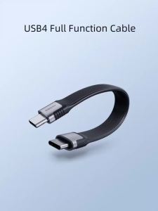Short USB C to USB C Full Function Cable USB4 V2 Date Cable 80Gbps 8K PD 240W Cord for Thunderbolt 4/5 iPhone Laptop SSD