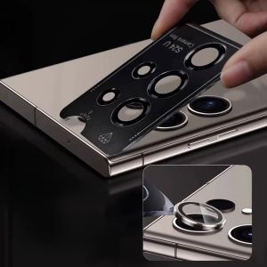 Metal Camera Lens Protector For Samsung Galaxy S25 Ultra S25+ Plus Alloy Ring Back Lens Glass Cover With Positioner For S25ultra