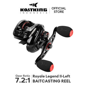 [OFFICIAL] KASTKING ROYALE LEGEND II Casting Reel Pancing Baitcasting Pegangan Kanan/Kiri Rasio Gigi 7.2:1 Reel Pancing Baitcaster Desain Ringkas Baru Tarikan Serat Karbon Maks 8Kg Sistem Pengereman Magnet Cross-Fire 8 CNC aluminum spools