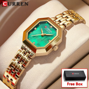 CURREN Square Stainless Steel Ladies Watch Elegant Simple Fashionable Gift Watch with Box