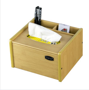 Wooden Tissue Box Home Living Room Office Desktop Multi-Functional Mobile Phone Storage Box Creative Cute Rectangular Dustproof