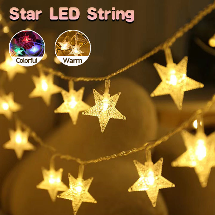 bulb lights super bright Star Lights String Lights Star Fairy Lights  Battery Operated Waterproof Indoor Outdoor Twinkling Christmas Lights 220V 