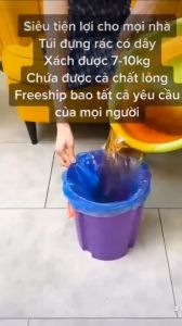 Túi Đựng Rác Ducks Can Fly Tự Hủy Sinh Học Có Quai Dây Rút Siêu Bền Chắc Chứa Được 10Kg