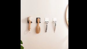 Enjoymore ที่แขวนมีดโกนแบบมือ ที่แขวนติดผนัง แบบไม่ต้องเจาะผนัง ยึดติดผนังได้