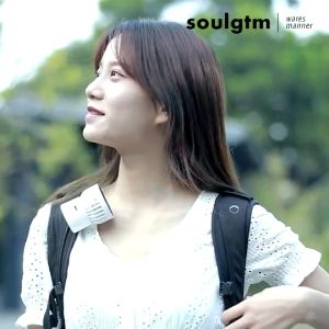 Soulgtm พัดลมคล้องคอไซซ์ Mini Fan ของแท้ พัดลมพกพา น้ำหนักเบา ขนาดกระทัดรัด
