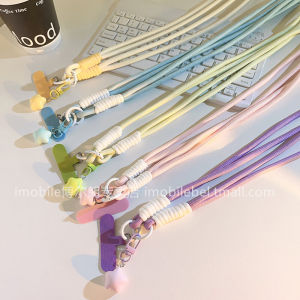 Sky Blue Long Woven Nylon Mobile Phone Lanyard Outdoors Crossbody Durable Star Pendant Shoulder Neck Side Body Strap Style