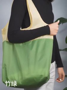 LQNLQ High Capacity Reusable Polyester Waterproof Foldable Shopping Bag Shoulder Bags Tote Canvas Bag Recycled Eco-friendly Shopping Bag