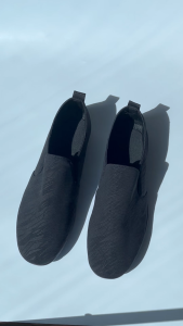 Mens Black Loafers Casual Fashion Mens Slip-On Shoes Leather Waterproof