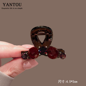 Red High-End Fashion Hair Claw Clip Elegant Half-Up Hair Accessories New Year Stylish Hairpins Side Hair Grips Trendy Hair Decorations