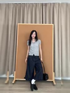Áo Thun Tay Ngắn Đính Hợp Sơ Mi Elegant