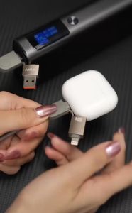 Cáp Sạc Nhanh 4in1 100W WiWU Raptor Wi-C051 USB-C Dây Dù Chống Đứt Gãy cho iPhone 16 Pro Max Mac