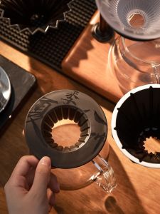 Pour-over Coffee For Home Shanwen Origami Ice Hockey Filter Cup Saucer Bottomless Cup Holder