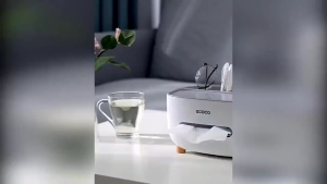 TIDY Tissue Storage Box with Phone Holder Tissue Dispenser Remote Controls Glasses Notepads Pens