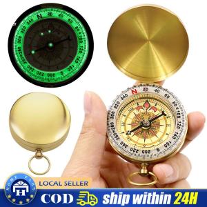 Compass Copper Camping Hiking Pocket Brass Golden Compass Portable Compass Navigation Gifts