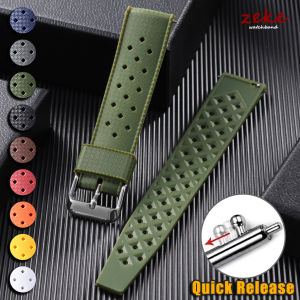 Tropical Silicone Watch Band Quick Release Strap 20mm 22mm for Oris for Seiko for Citizen Rubber Wristband Belt Smartwatch Strap