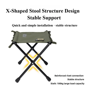 Mounthiker Tactical Portable Folding Camping Fishing Stool Ultra Light Aluminum Alloy Outdoor Storage Little Mazza