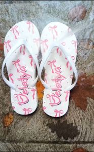 [SANDAL JEPIT V2] Coquette Custom Nama (CQT-CS) JEPITNATION Sendal Jepit Kulit Cowo Pria Wanita Perempuan Dewasa Anak Balita Sandal Santai Sendal Spons Bukan Karet flip flop Antislip dijamin v2