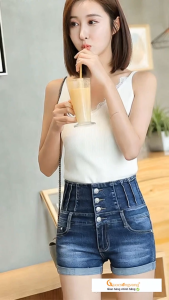 Quần short nữ lưng cao dáng ôm GLQ066 Cuocsongvang
