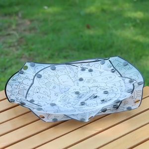 Portabel Piring Berkemah Peralatan Tahan Panas Makan Lipat Mangkuk Lipat Camping Foldable Bowl