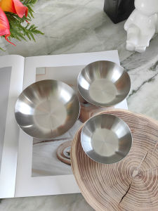 18/10 Stainless Steel Seasoning Dish Sauce Dish Pickle Small Dish Ready Dish 8-10-11.5cm Chinese Style Dining Utensils Bowl
