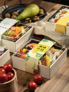 KML | Disposable Wooden High-end Food Packaging Box