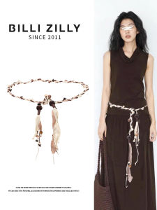 BILLI ZILLY | Thắt lưng thắt eo dệt Bohemian cho nữ Phụ kiện thắt lưng hạt tua rua đa năng Thắt lưng thắt eo dây thừng phong cách dân tộc