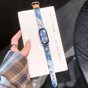 Uhada | Vintage Denim Watch Band Compatible Xiaomi Smart Bracelet