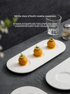 YOGEHOME | Elegant Elliptical Serving Plate for Fine Dining