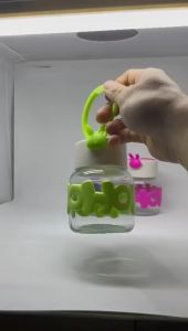 Botol Minum Kaca Mini Hoho Tutup Karet Kelinci Bunny Tumbler Mini Unik 300ml