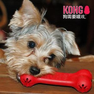 Large Size Dog Toys Kong Pet Interactive Training Chew Toys Rubber Bones Slow Feeder Durable Teeth Grinding Toys for Dogs