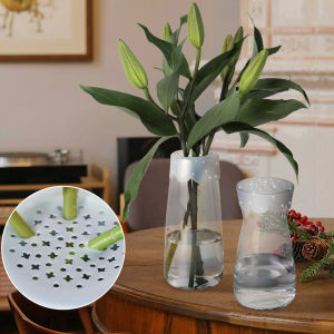 Transparent Spiral Stem Stand Flower Inserter Pen Holder Storage Tool Bouquet Stand