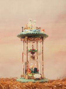 [Pantasy  Le Petit Prince Hourglass] Patchwork Prince New 80th Anniversary Limited Edition Hourglass Building Blocks Puzzle Office Gifts for Men and Women