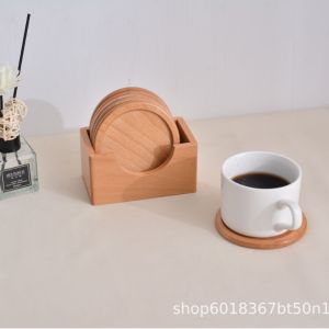 Japanese Style Wooden Insulation Coaster Set