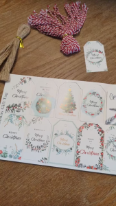 50Pcs Gift Tags Thanksgiving Card Celebrating Hang Tag with Rope Christmas Gift Wrapping Supplies