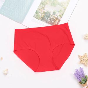 Seluar Dalam Sutera Ais Wanita Seluar Dalam Lancar Seluar Dalam Pinggang Tengah Bernafas Selasa Kain Sejuk Lembut /Women Ice Silk Underwear Breathable Panties Ladies Briefs Soft