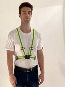 KAPEKANZ   สายรัดสะท้  แสง เสื้อสะท้อนแสง เพื่อความปลอดภัย ปรับสายได้ ตัวสายยืดได้ ใส่สบาย，สายเสื้อกล้ามสำหรับวิ่งปั่นจักรยานจ๊อกกิ้ง สายรัดสะท้อนแสงเพื่อความปลอดภัย เสื้อกั๊กจราจร เสื้อกั๊กทำงาน
