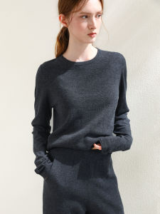 Miccbeirn | Soft Casual Womens Knitted Sweater Close-Fitting Zero Tangle 90 Wool Thread Fluffy Comfortable Lazy Style Autumn White Base Shirt