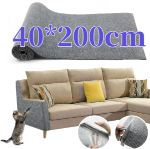 40x200cm Self-adhesive Cat Scratcher Sofa Protector Cats Scratcher Pad Board Protection Trimmable Carpet DIY Cat Scratch Mat
