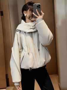 DANTING | Hooded Short Puffer Jacket Loose Fit Premium Down Coat