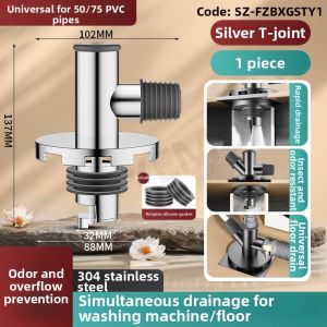 YEMO | Odor Preventing Anti-Backflow Seal Ring for Washing Machine Drain Pipe