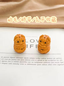 Sandalwood Baby Memorial Keepsake with Snake Fetus Hair Newborn Infant Tooth Preservation Bottle Umbilical Cord Box