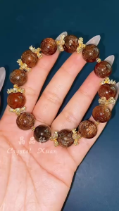 [现货] 12mm 黑金超七手串｜能量聚合 × 招财旺运 × 逢凶化吉｜12mm Black Golden Super Seven Bracelet｜Energy • Wealth • Protection