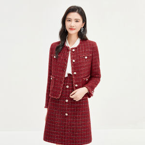 Koradior | French Style Coarse Tweed Vintage Work Wear Youthful Short Jacket