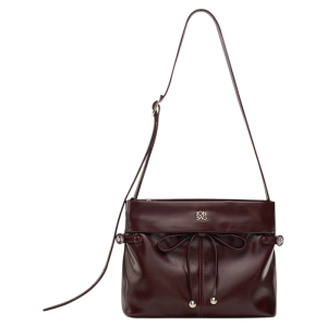 Jonbag | Oil-wrinkled Bowknot Daily Commute Bucket Bag