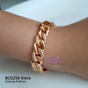 Gelang Kiera Sisik Naga Permata Mewah Elegan Awet Anti Karat Perhiasan Fashion Import Premium bcg256