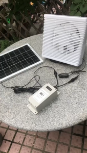 Solar Powered Exhaust Fan Ventilation with Battery with 20W Solar Panel Energy Saving For Kitchen Room Bathroom