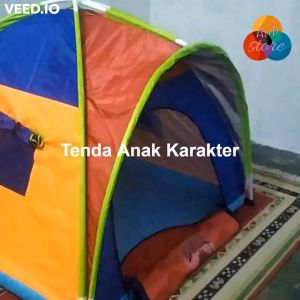 Tenda Anak Karakter Spiderman Doraemon Tayo Boboiboy Hello Kitty Frozen - Tenda Anak Camping Karakter (100, 120, 140 cm) | Mainan Laki-laki & Perempuan - Meningkatkan Responsif Anak pada Lingkungan dan Kepedulian Sosial